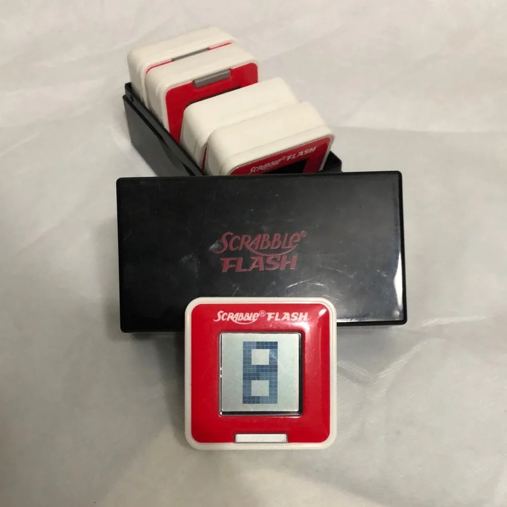 Scrabble Flash Electronic Tile Game - Red and White